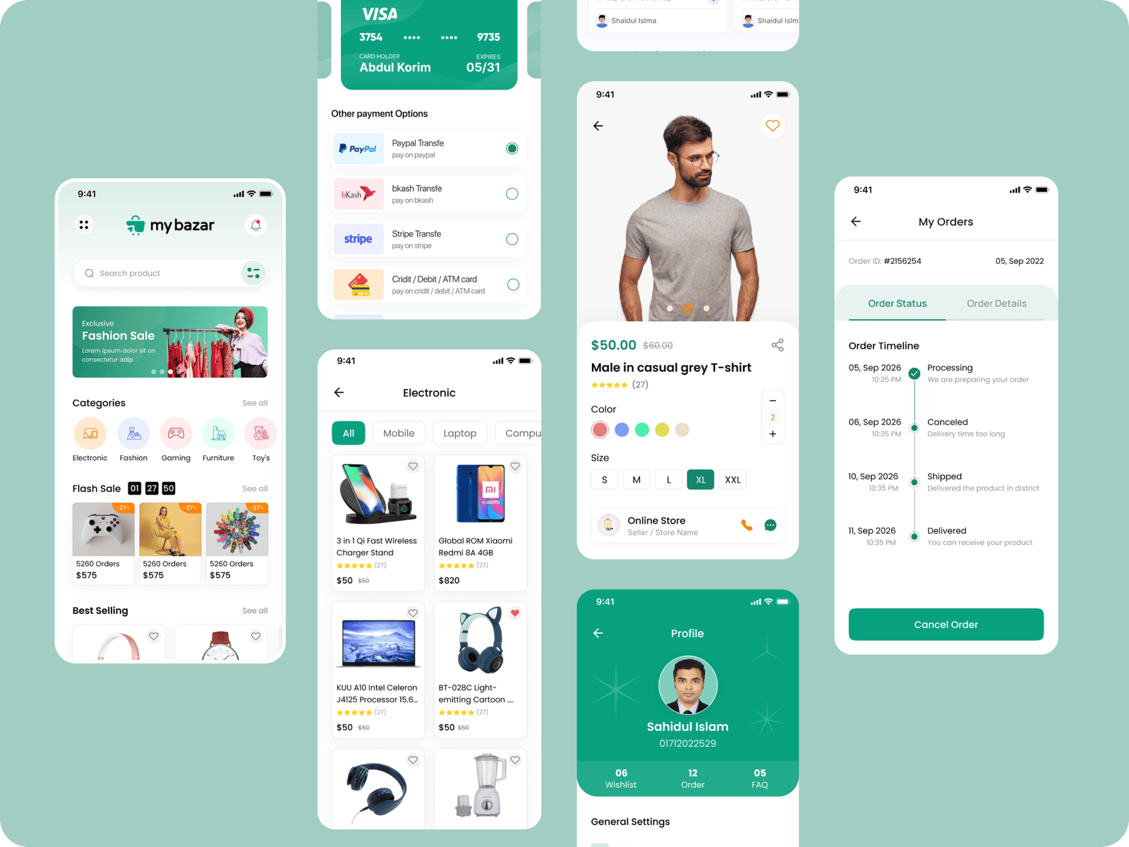 My Bazar- Multivendor-Single eCommerce Flutter App For Android - iSO